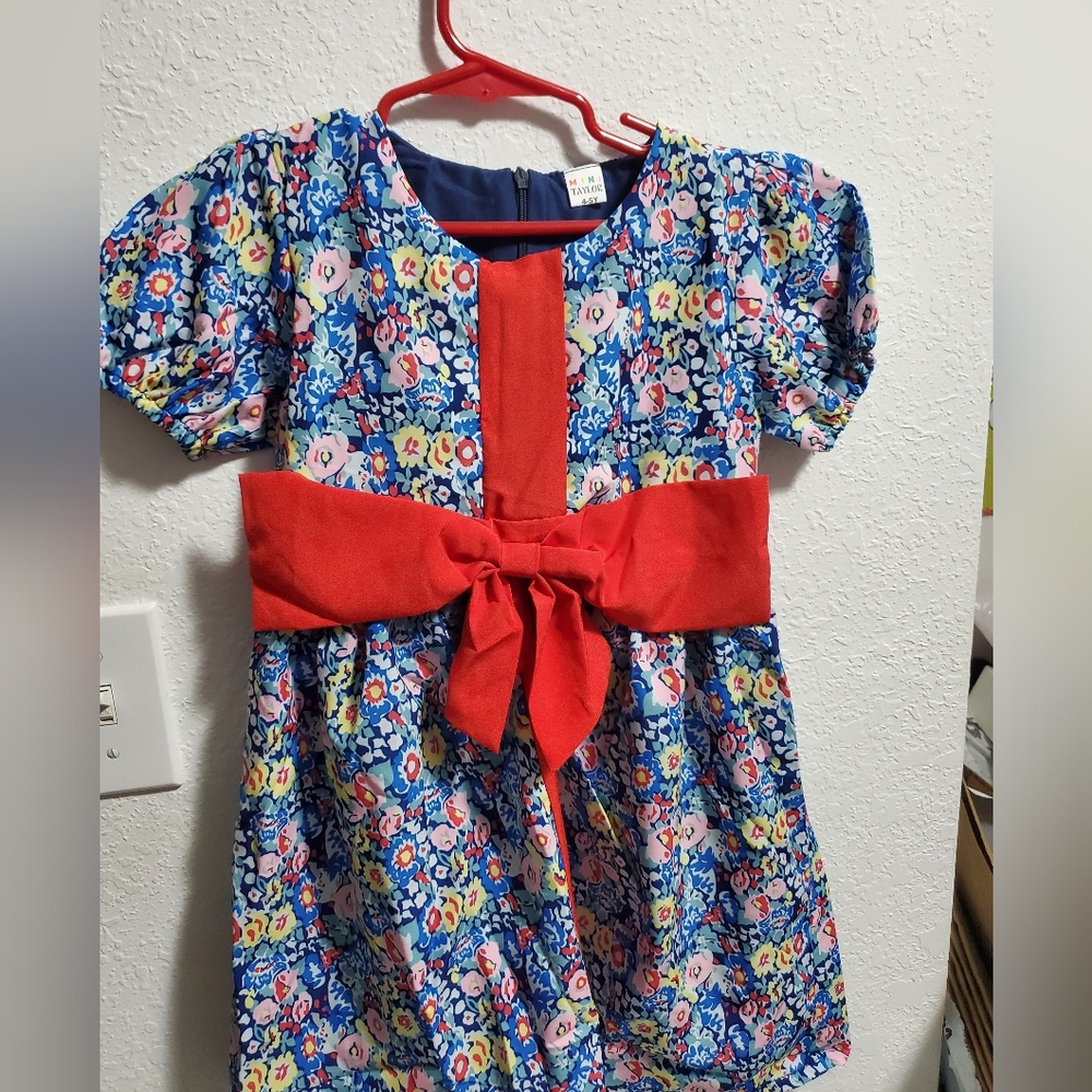 Mini Taylor Toddler Girls Floral Dress, Size 4-5Y